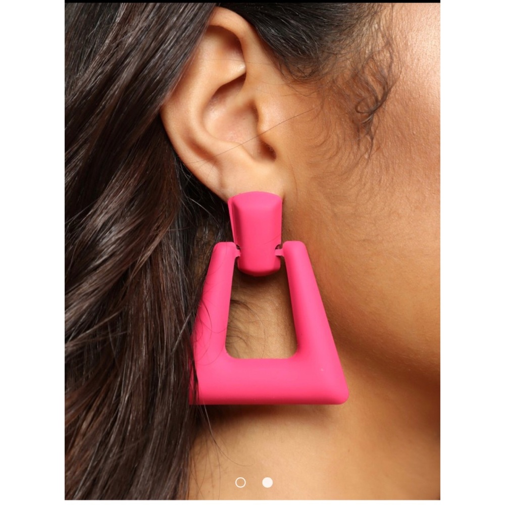 Lot of 2 Fashion Nova Hoop & Dangle Earrings - Picture 5 of 8